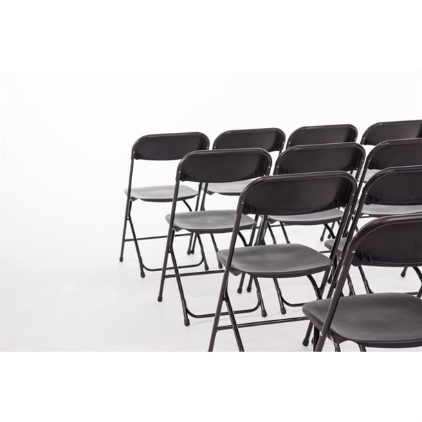 Bolero PP Folding Chairs Black (10 Pack) - GD386