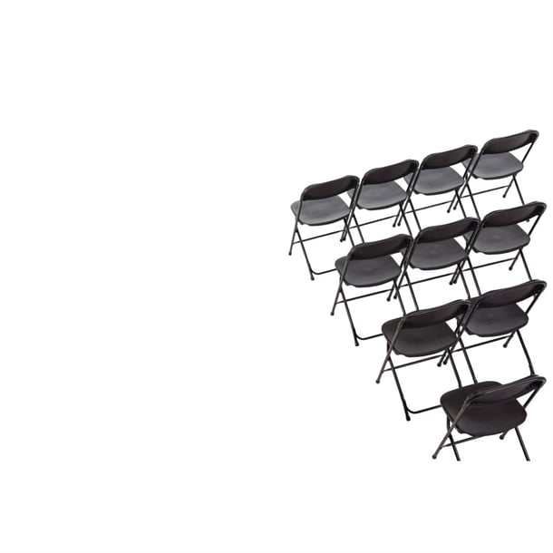 Bolero PP Folding Chairs Black (10 Pack) - GD386