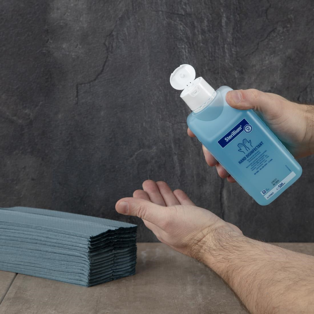 Jantex C Fold Hand Towels Blue 1-Ply (Pack of 12) - GD832