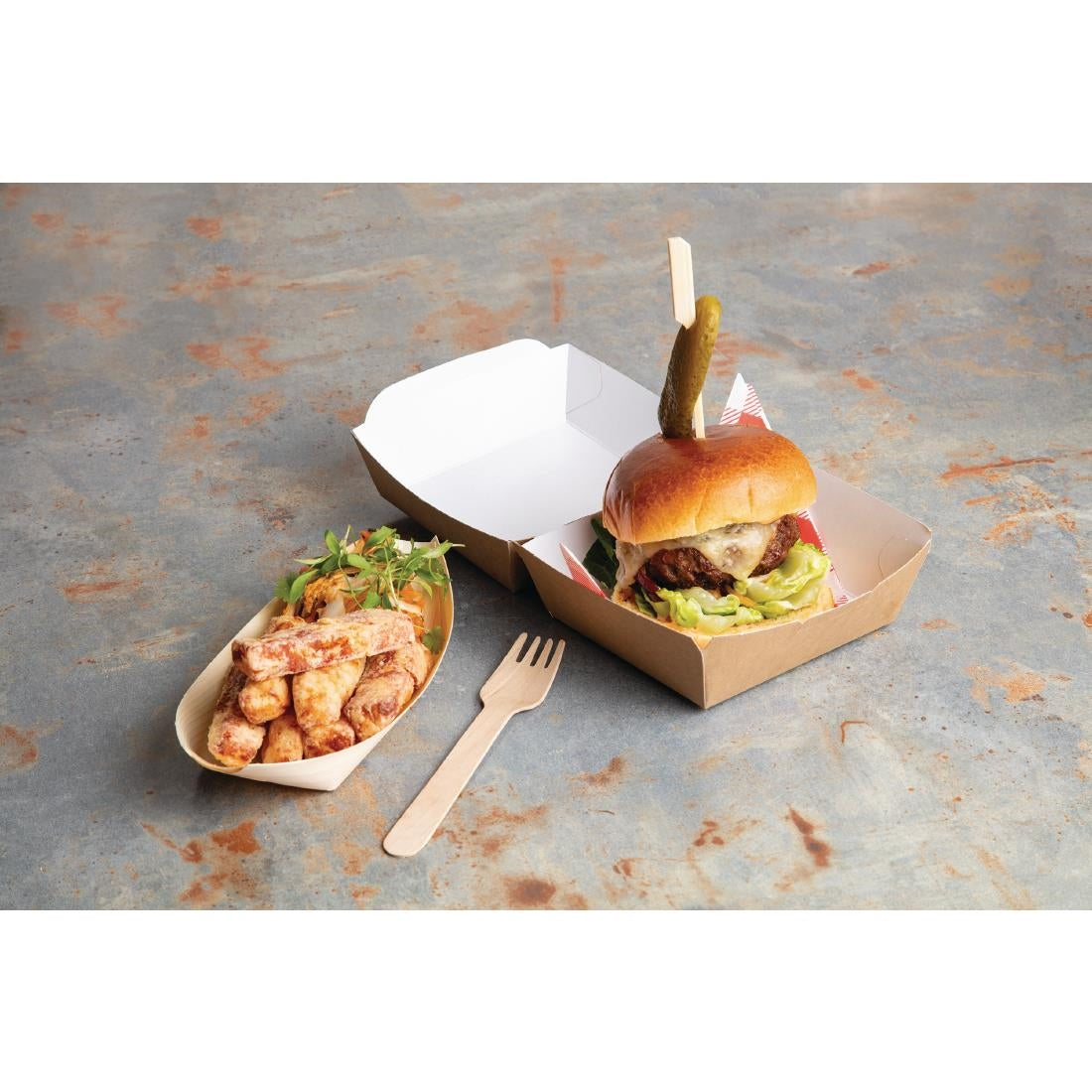 Fiesta Compostable Biodegradable Disposable Birch Wood Forks (Pack of 100) - CD903