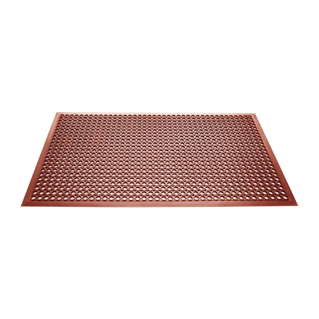 Jantex Rubber Grease-resistant Anti-Fatigue Mat Red - 1500 x 900mm - GF017