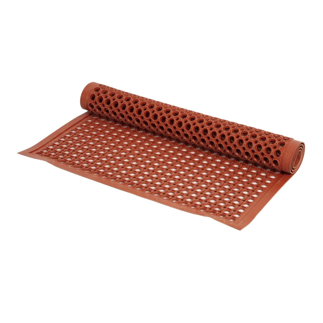 Jantex Rubber Grease-resistant Anti-Fatigue Mat Red - 1500 x 900mm - GF017