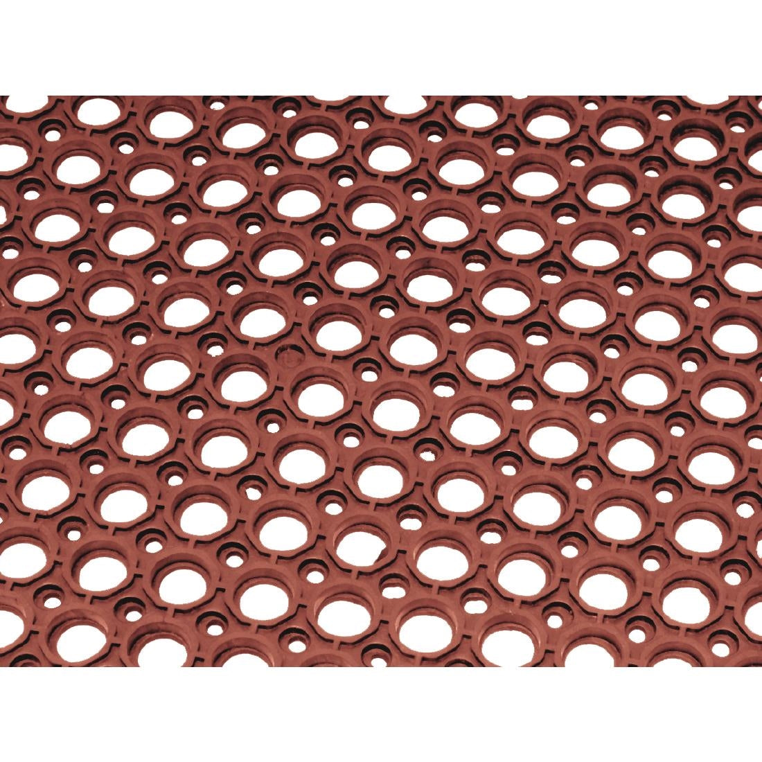 Jantex Rubber Grease-resistant Anti-Fatigue Mat Red - 1500 x 900mm - GF017