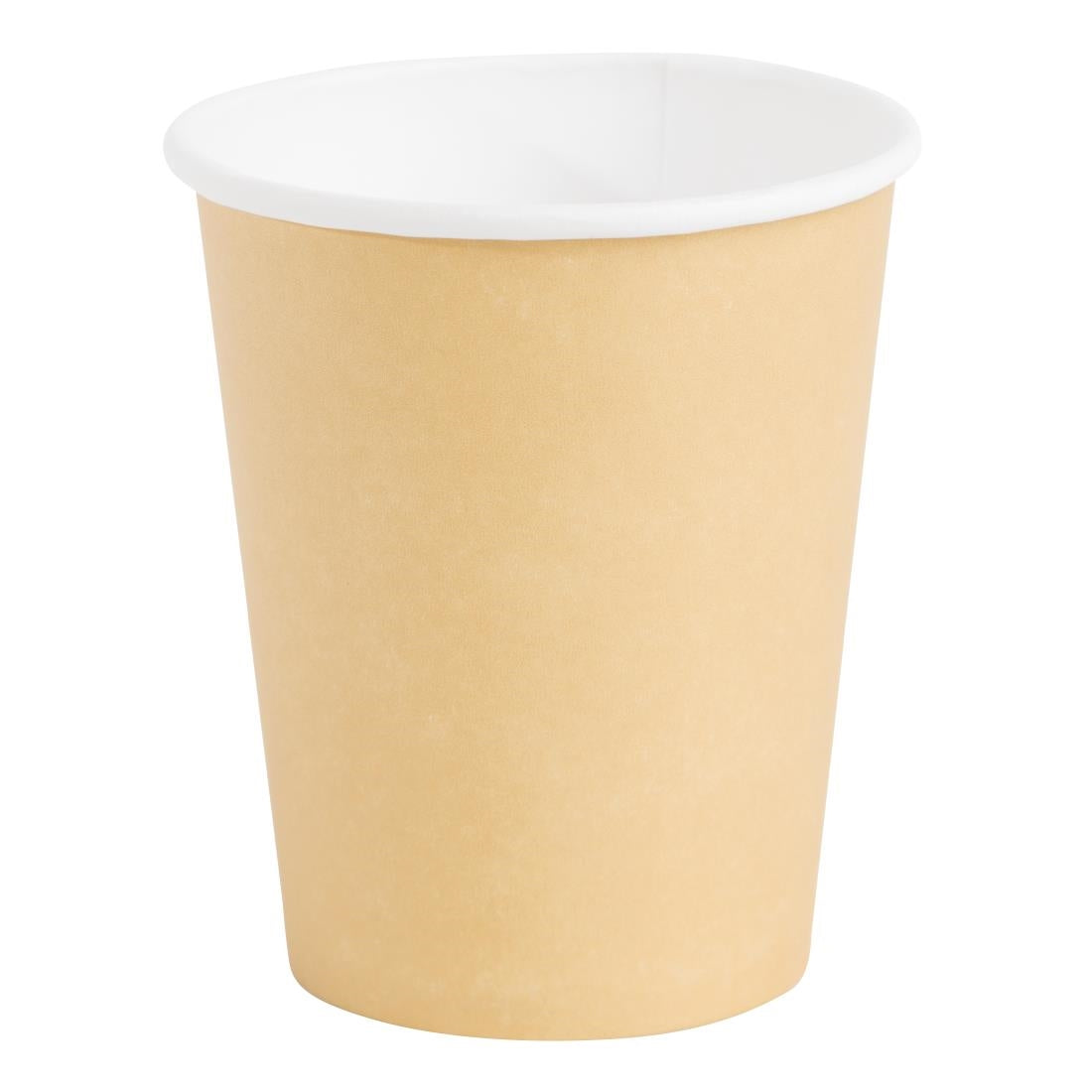 Fiesta Recyclable Takeaway Coffee Cups Single Wall Brown 225ml (Pack of 1000) - GF030