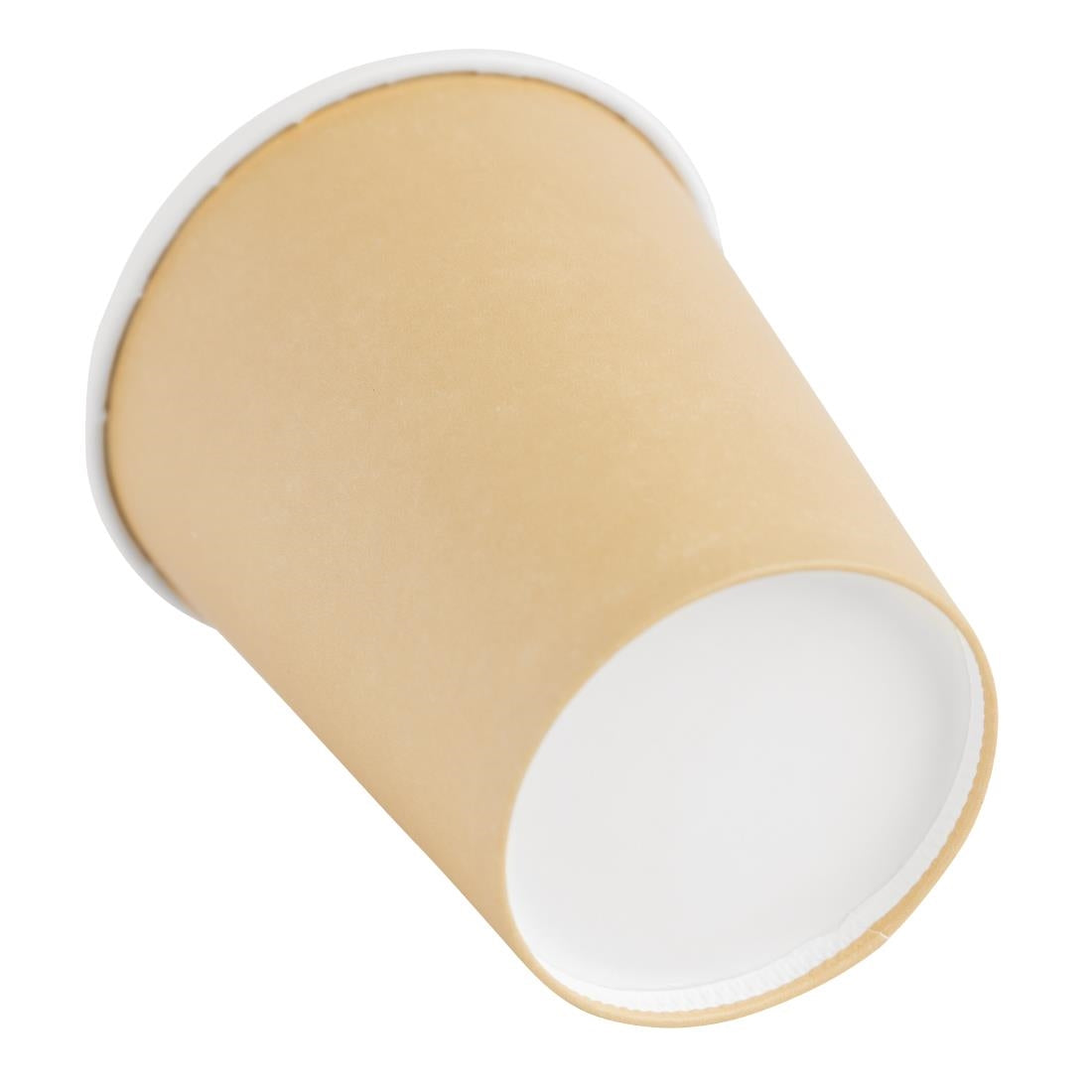 Fiesta Recyclable Takeaway Coffee Cups Single Wall Brown 225ml (Pack of 1000) - GF030