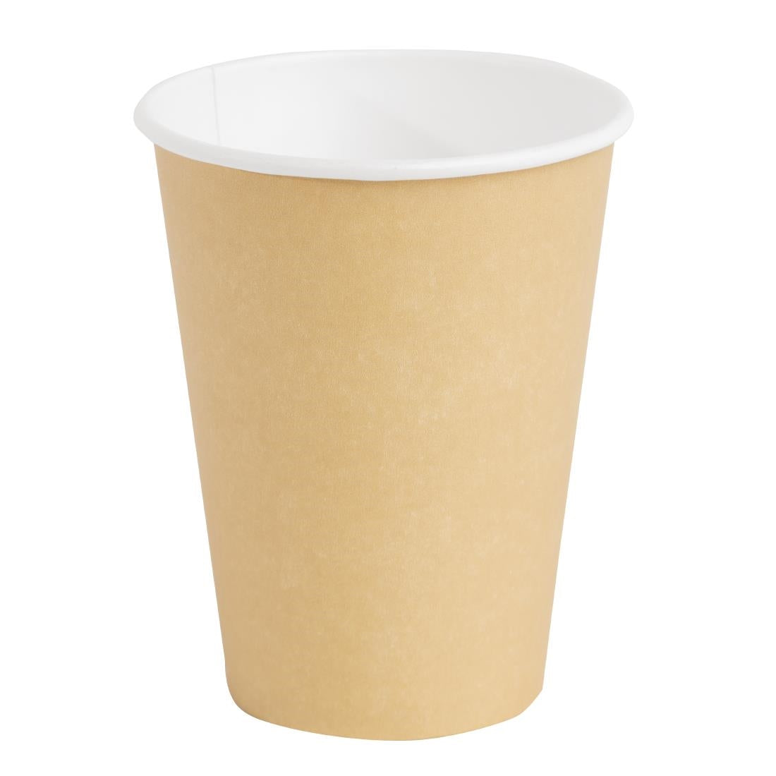 Fiesta Recyclable Takeaway Coffee Cups Single Wall Brown 340ml (Pack of 1000) - GF032