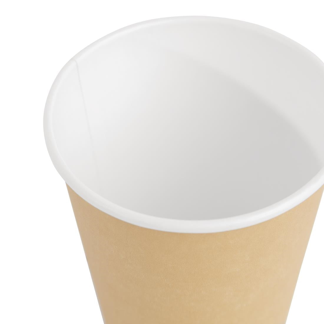 Fiesta Recyclable Takeaway Coffee Cups Single Wall Brown 340ml (Pack of 1000) - GF032