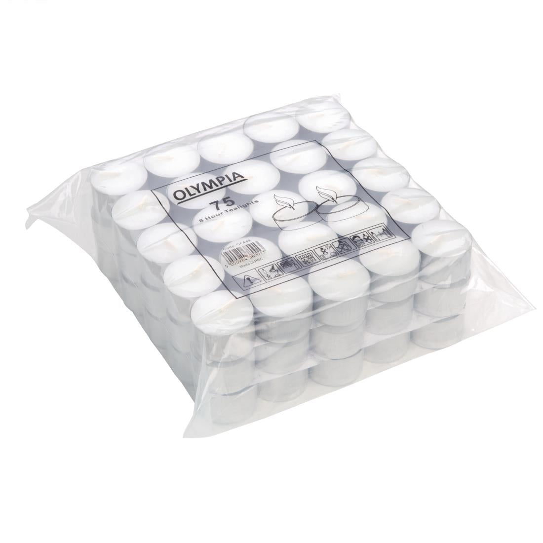 Olympia 8 Hour Tealights (75 Pack) - GF449
