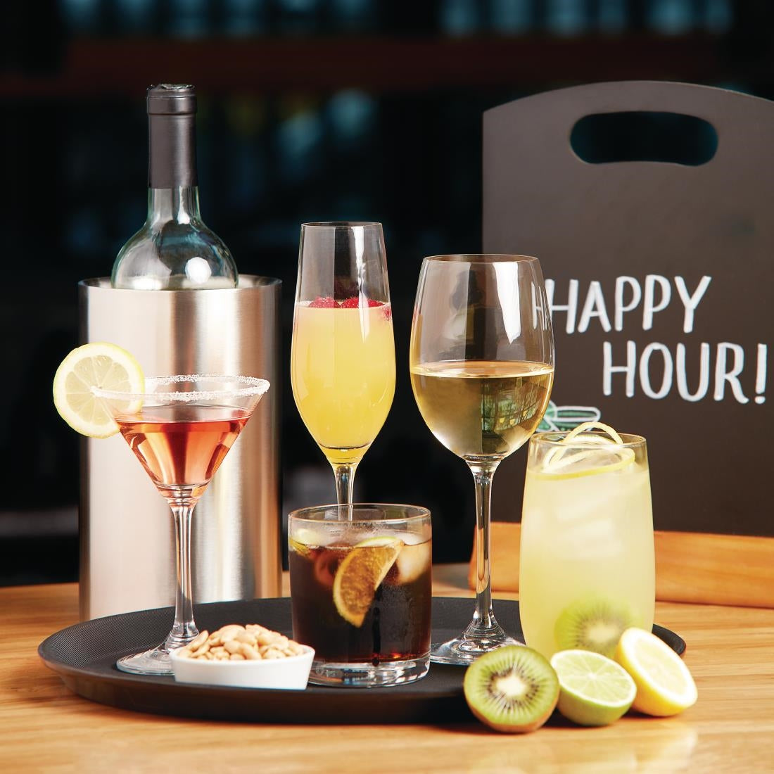 Olympia Chime Champagne Glasses 225ml (6 Pack) - GF736