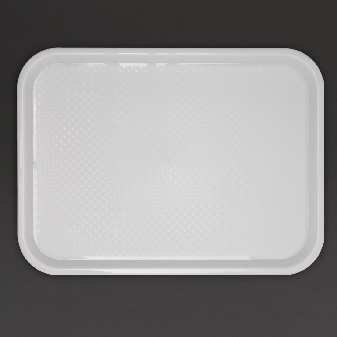 Olympia Kristallon Polypropylene Fast Food Tray White Small 345mm - GF995