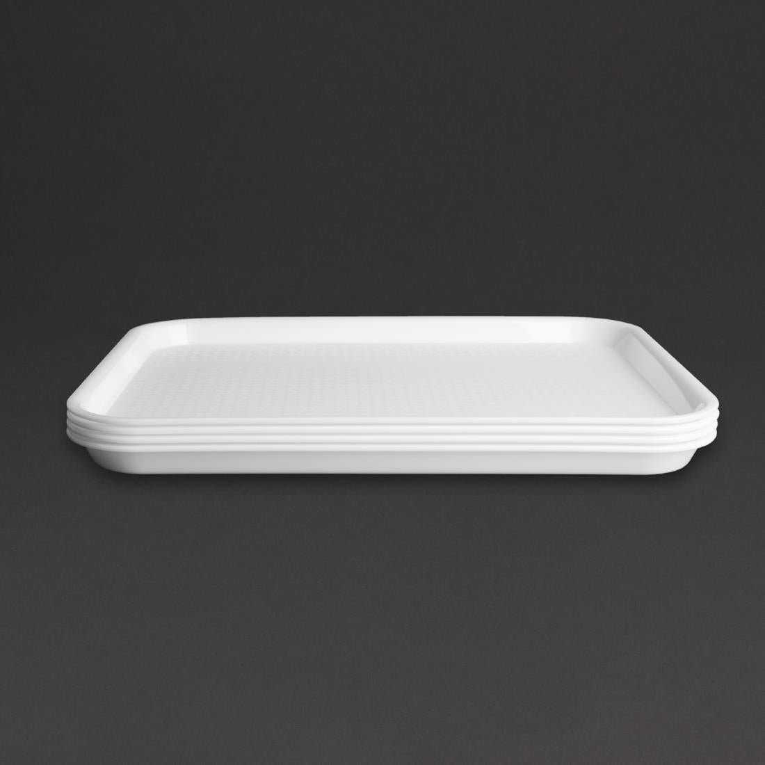 Olympia Kristallon Polypropylene Fast Food Tray White Small 345mm - GF995