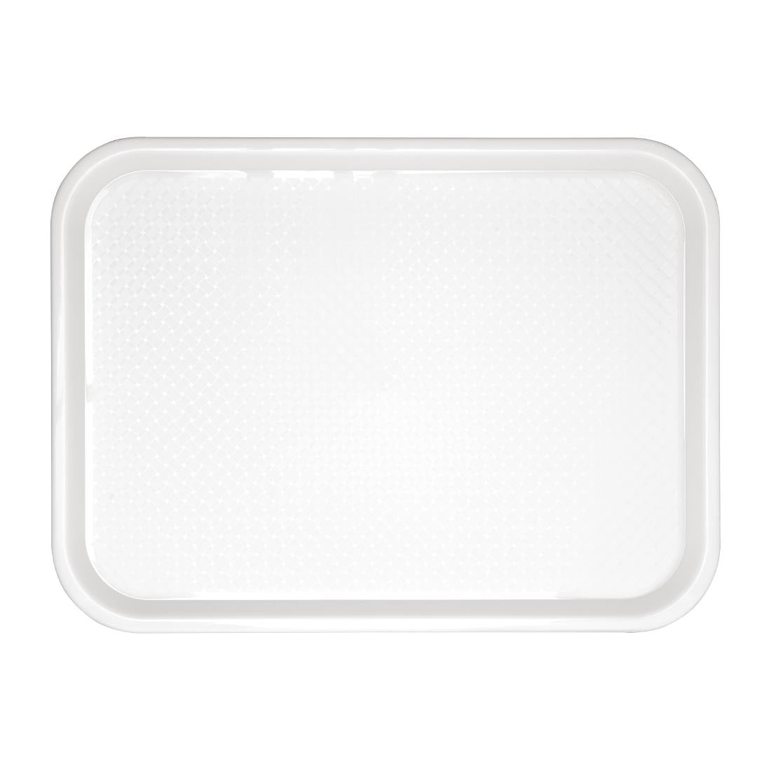 Olympia Kristallon Polypropylene Fast Food Tray White Medium 415mm - GF996