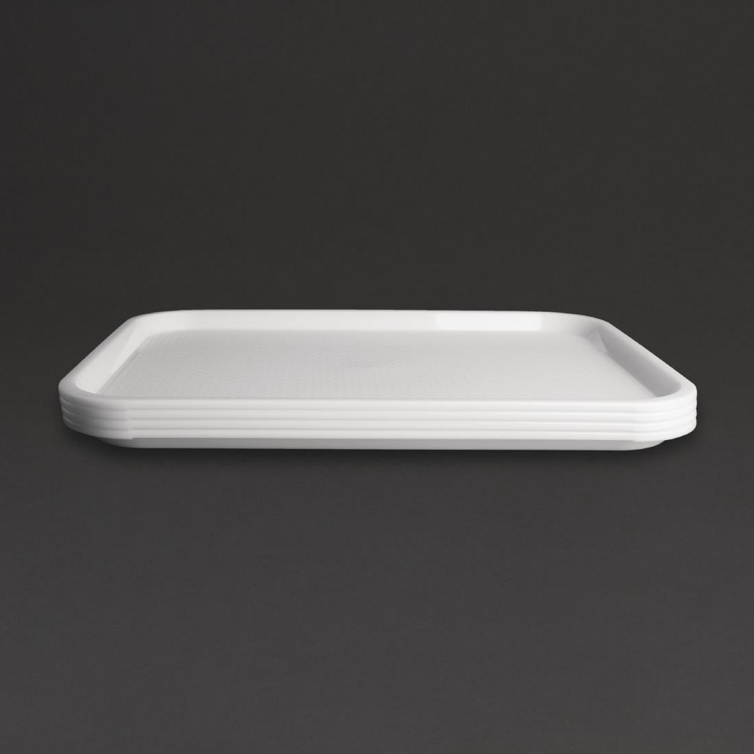Olympia Kristallon Polypropylene Fast Food Tray White Medium 415mm - GF996