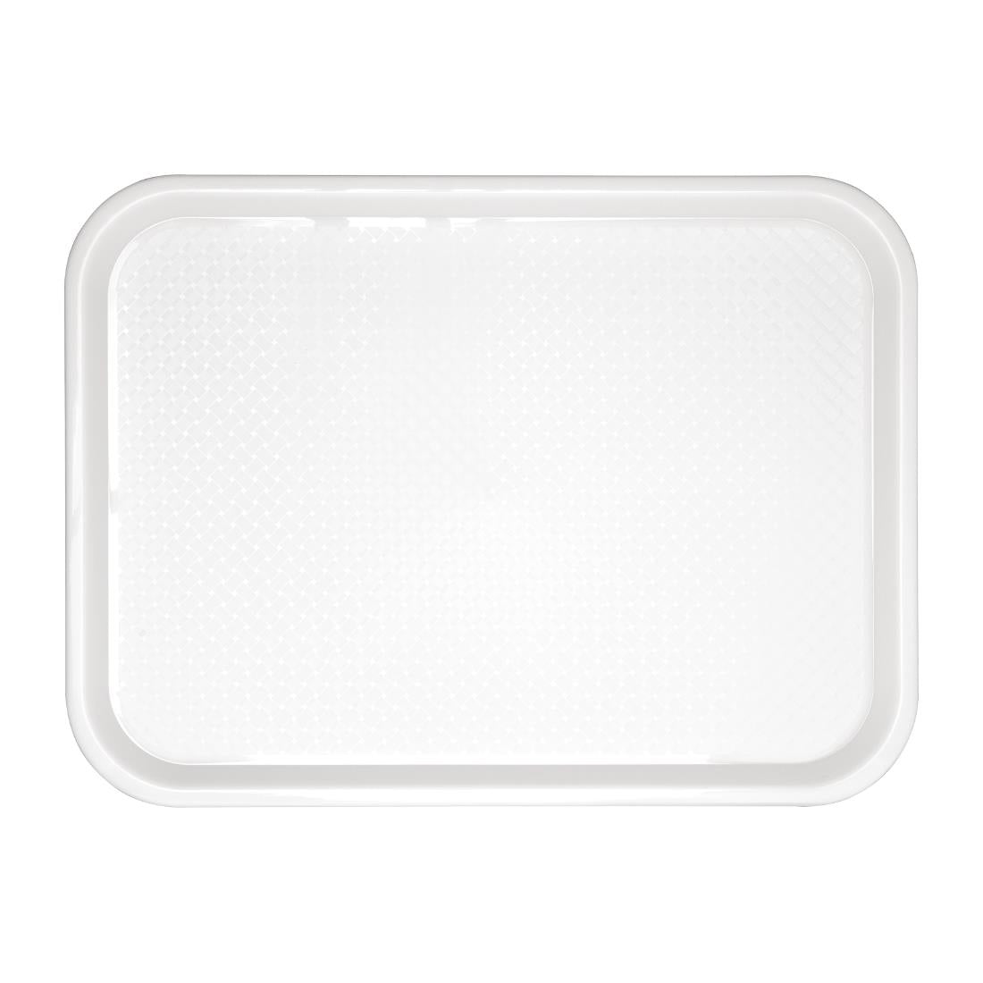 Olympia Kristallon Polypropylene Fast Food Tray White Large 450mm - GF997