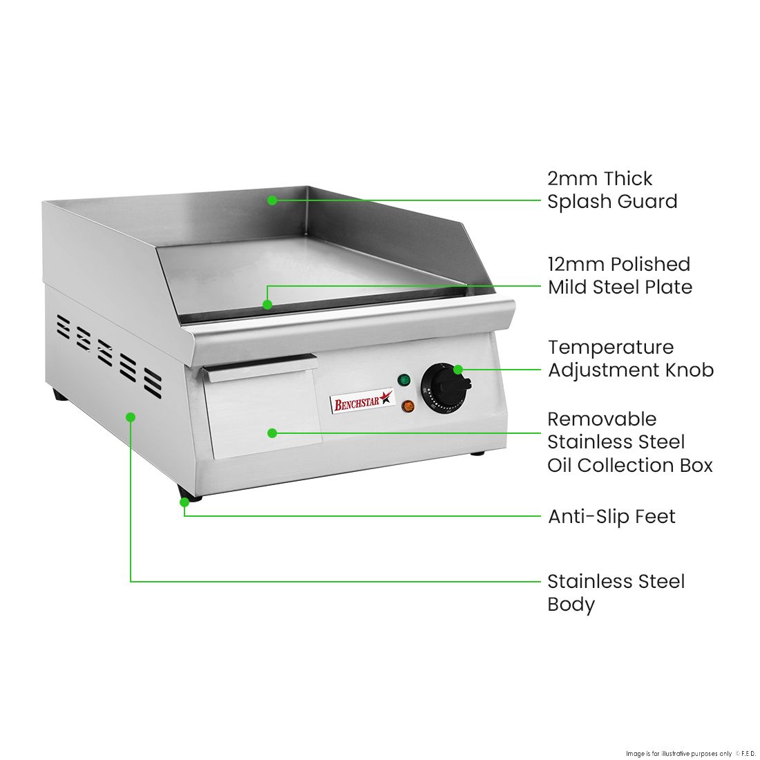 Benchstar Max~Electric Griddle GH-400E