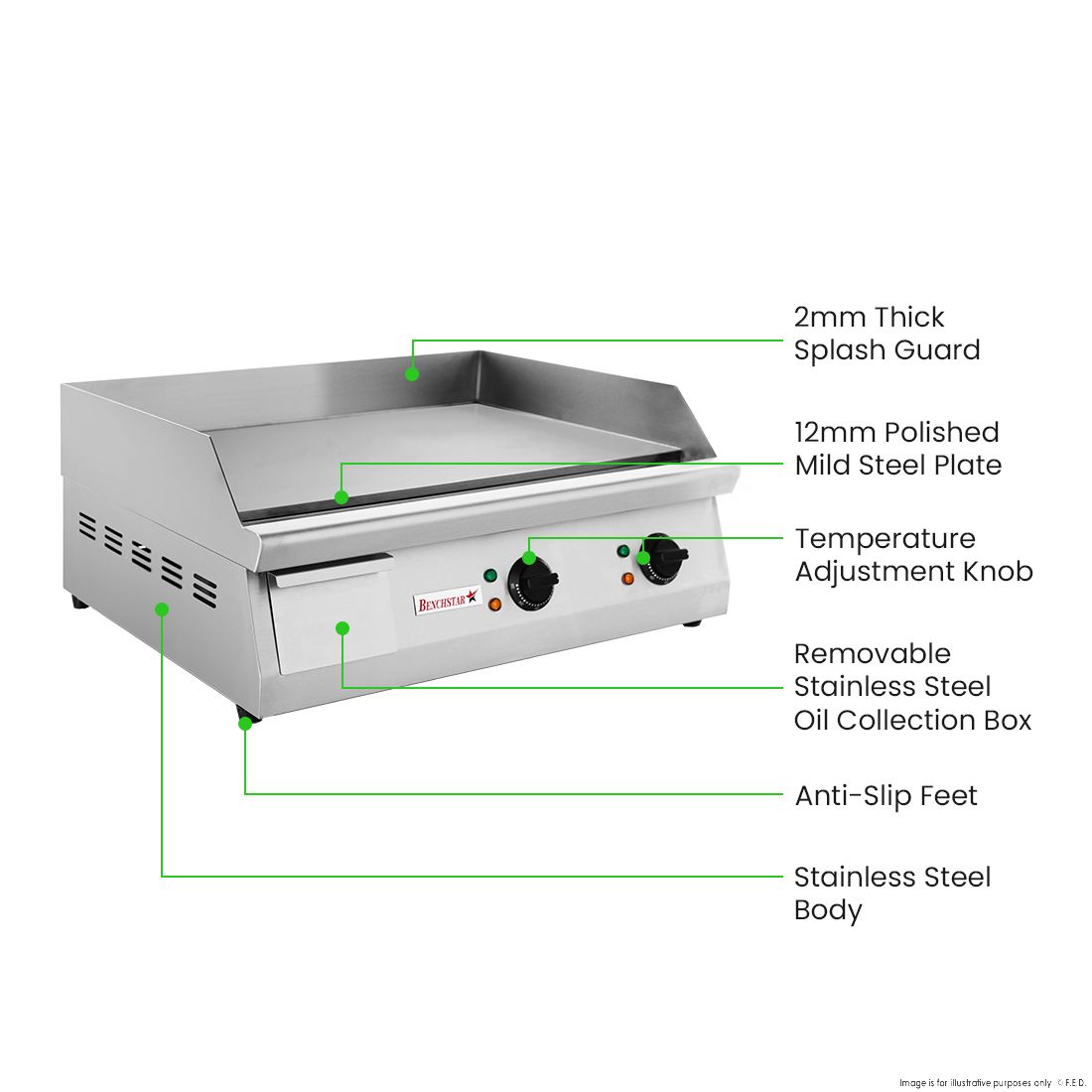 Benchstar~electric Griddle GH-610E