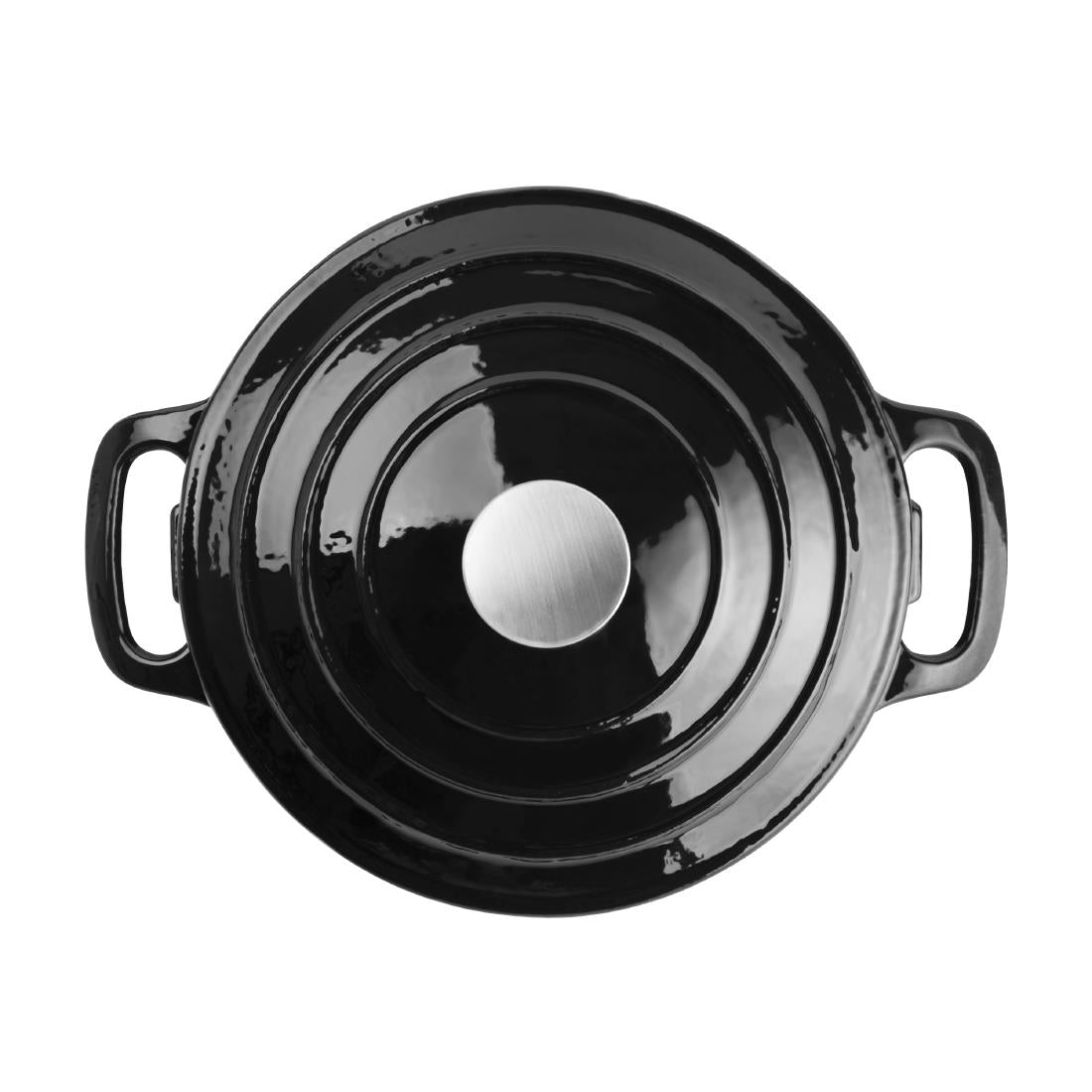 Vogue Black Round Casserole Dish 3.2Ltr - GH300