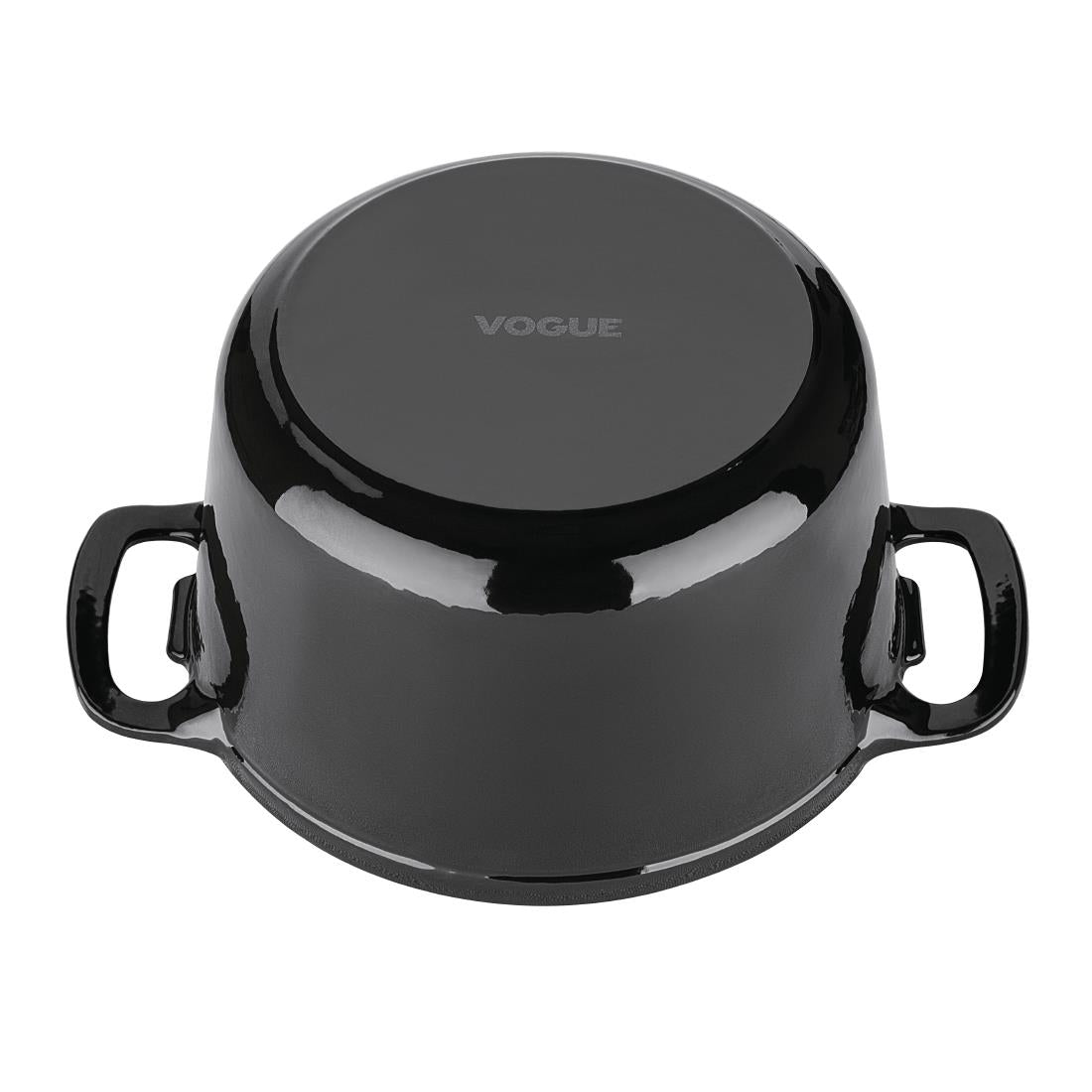 Vogue Black Round Casserole Dish 4Ltr - GH301
