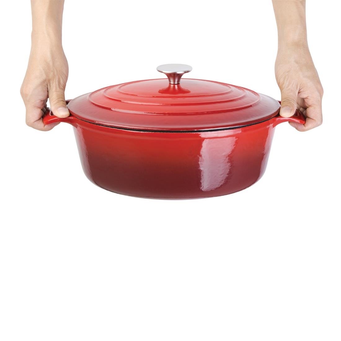 Vogue Red Oval Casserole Dish 6Ltr - GH314