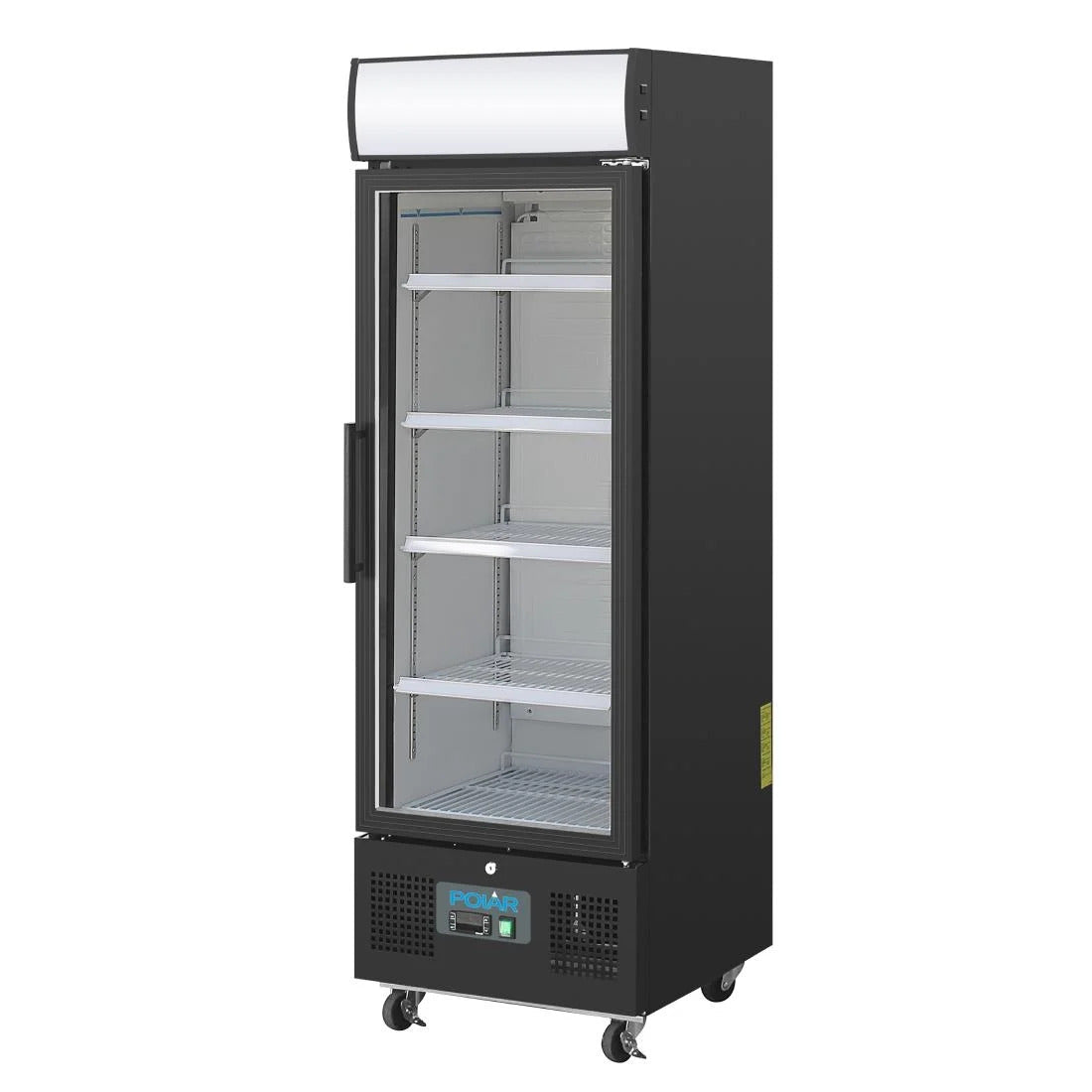 Polar G-Series Upright Display Fridge 218Ltr Black - GH426-A