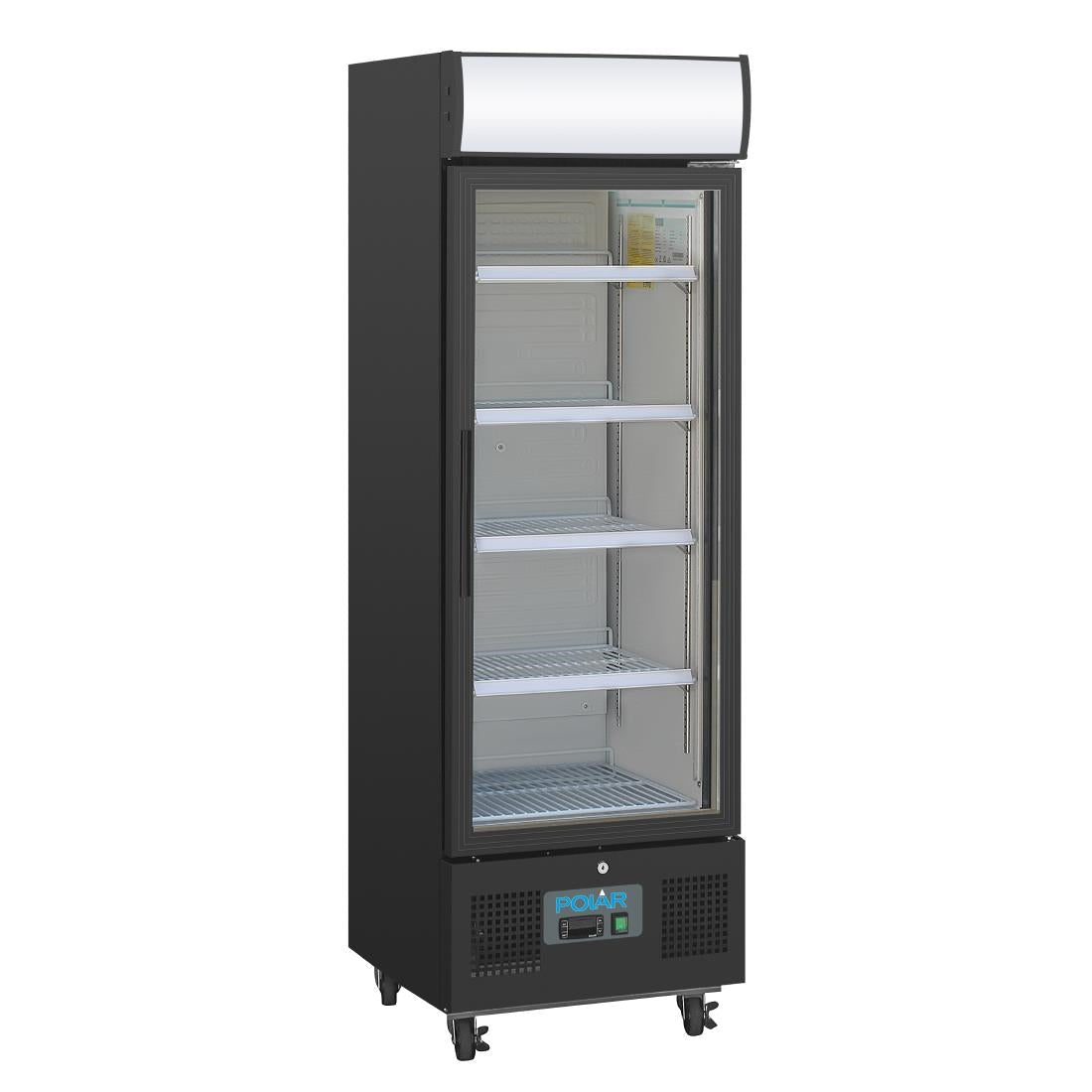 Polar G-Series Upright Display Fridge 218Ltr Black - GH426-A