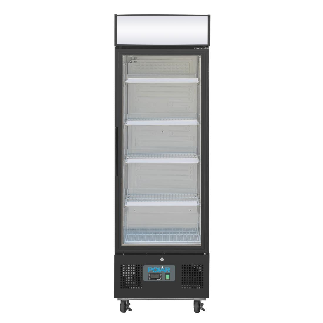 Polar G-Series Upright Display Fridge 218Ltr Black - GH426-A