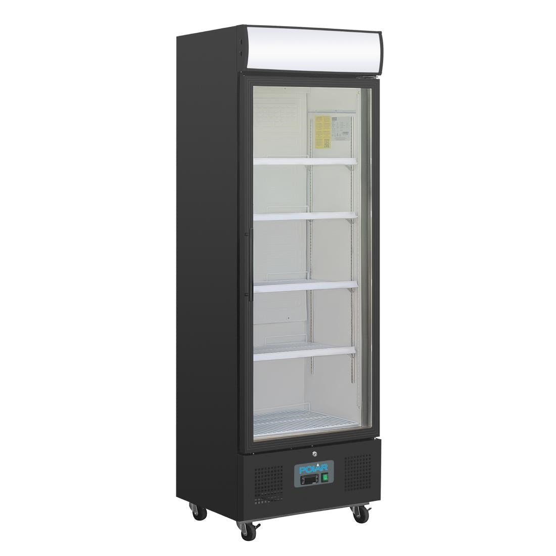 Polar G-Series Upright Display Fridge 368Ltr Black - GH427-A