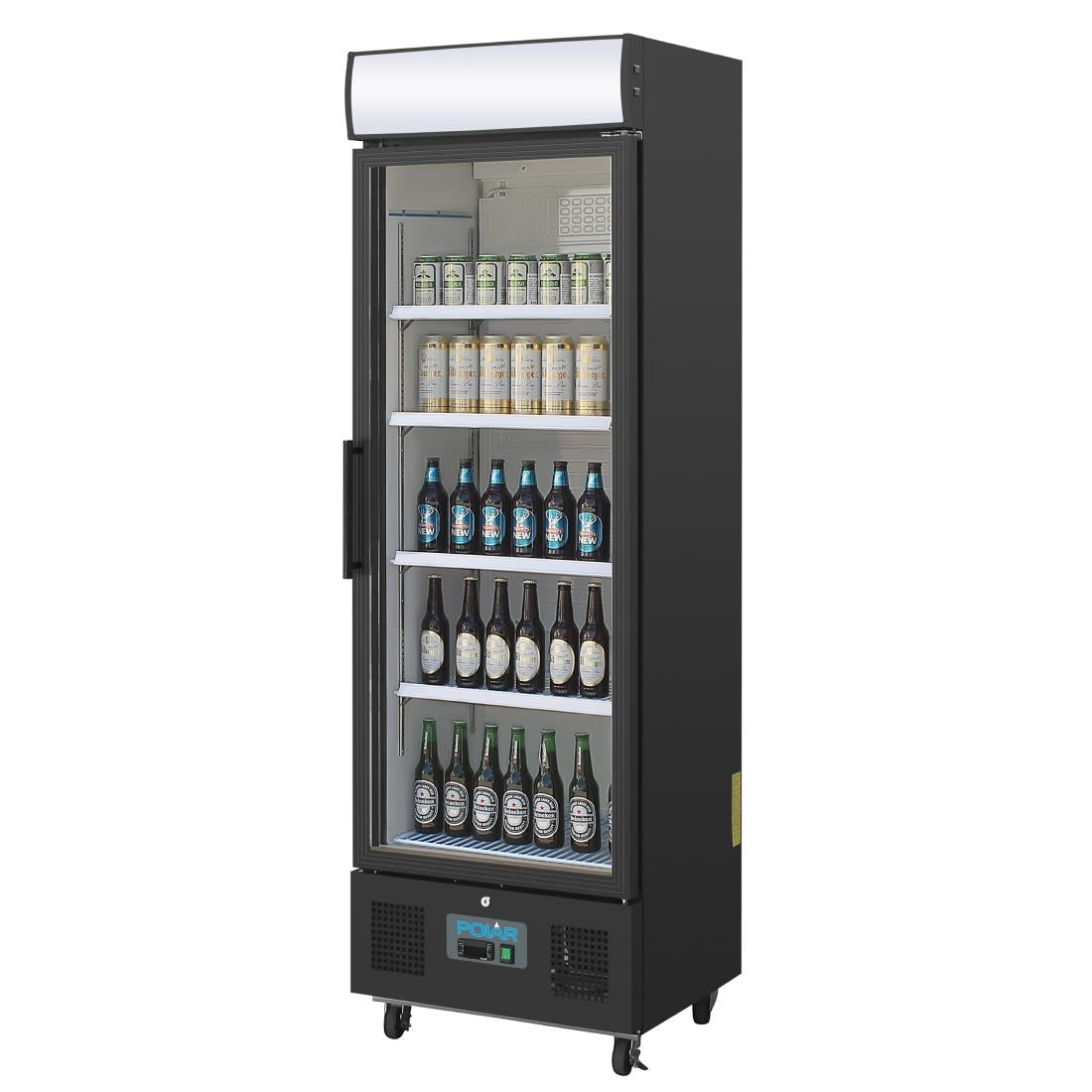 Polar G-Series Upright Display Fridge 368Ltr Black - GH427-A