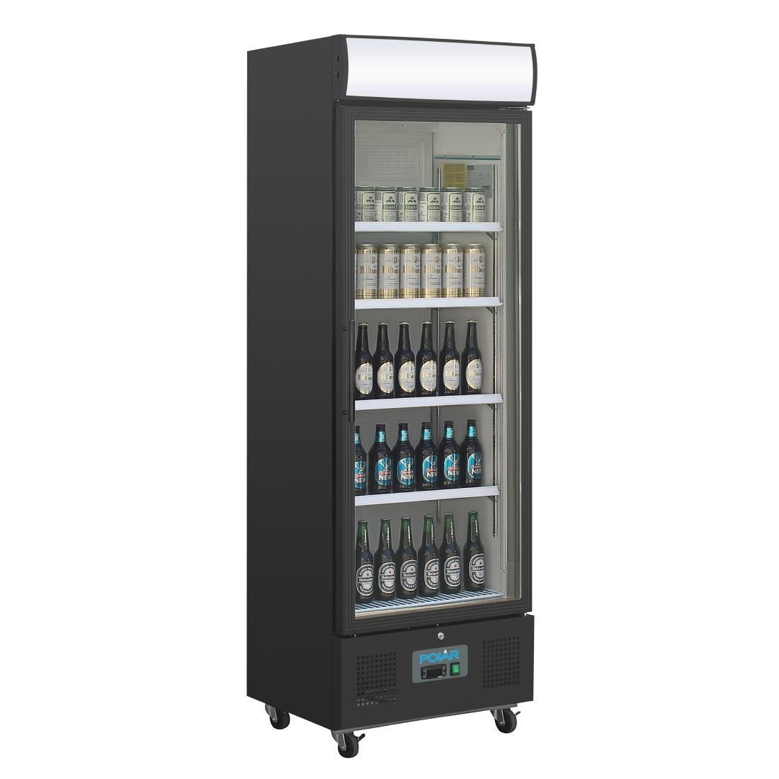 Polar G-Series Upright Display Fridge 368Ltr Black - GH427-A