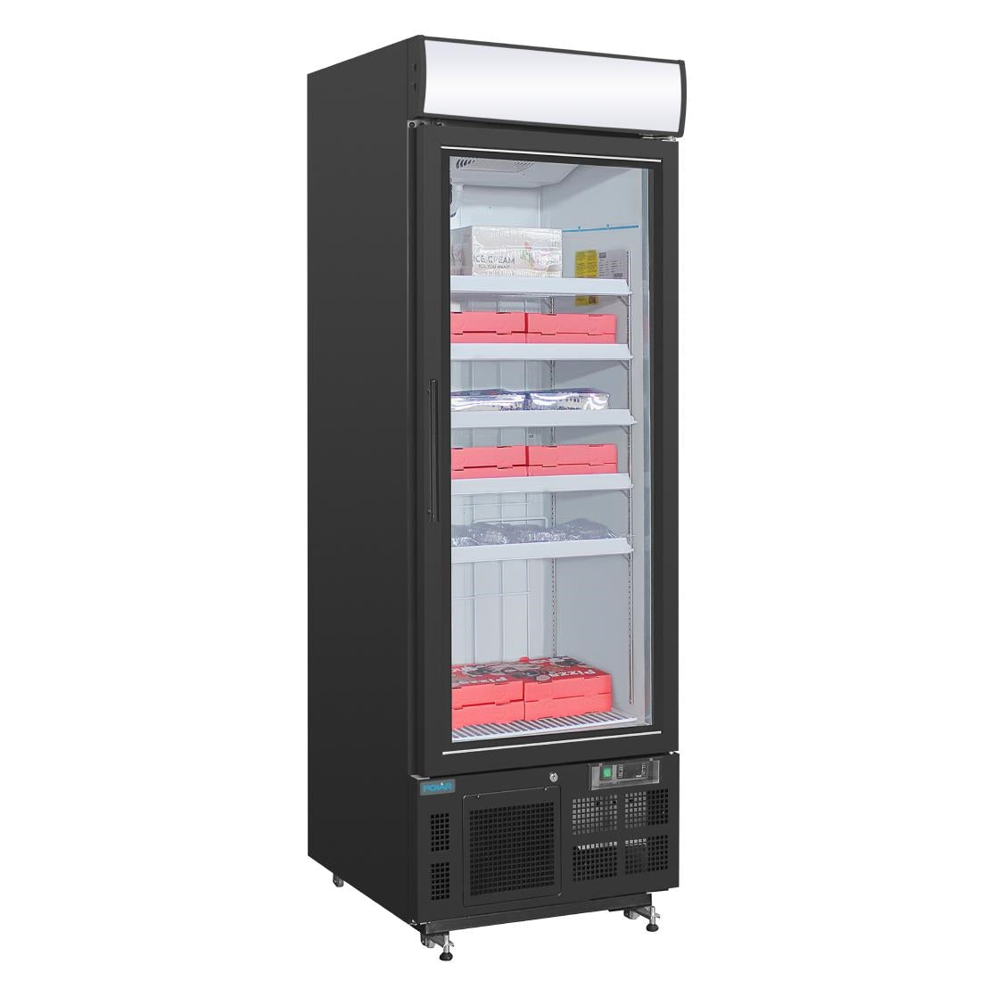 Polar G-Series Upright Display Freezer 412Ltr Black - GH428-A