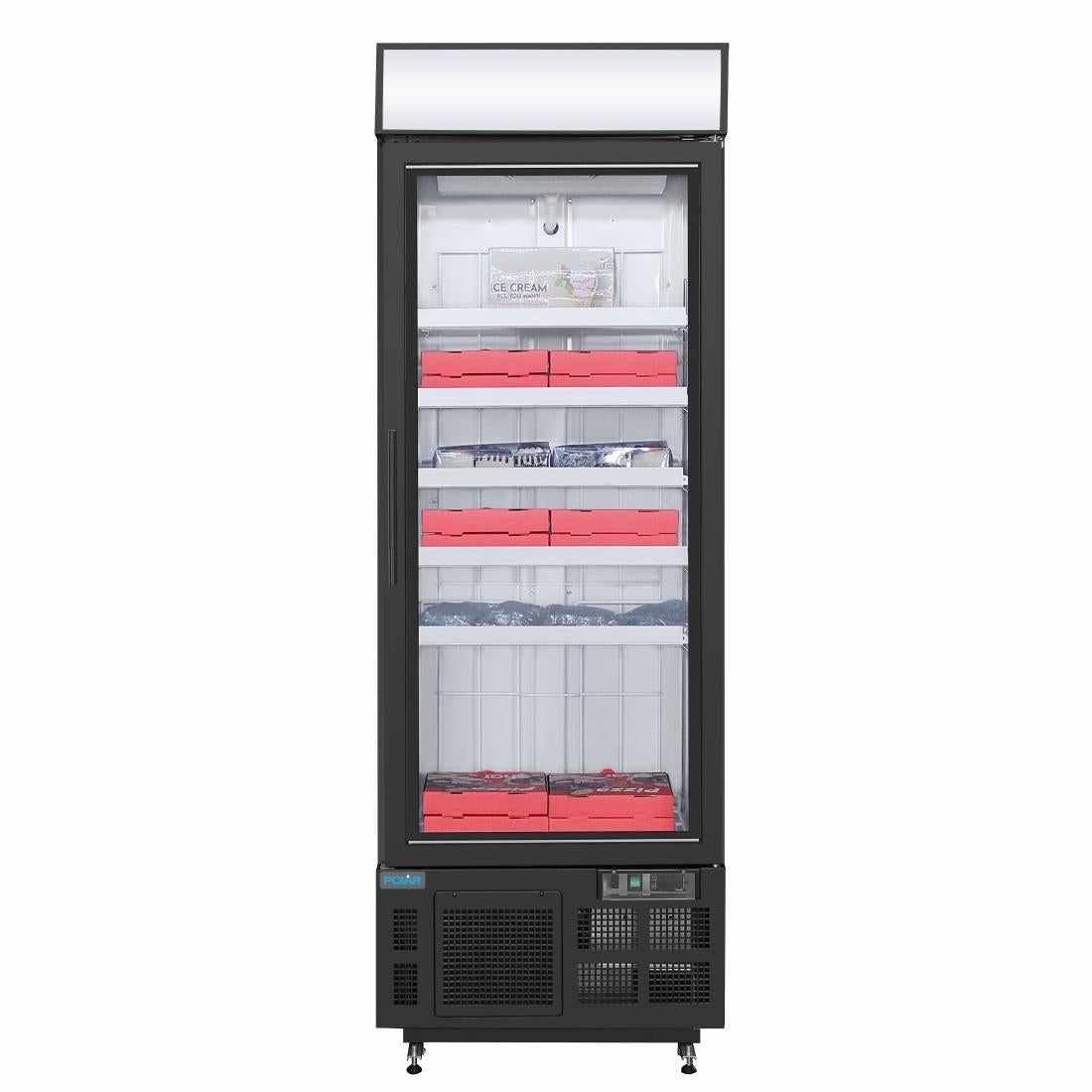 Polar G-Series Upright Display Freezer 412Ltr Black - GH428-A