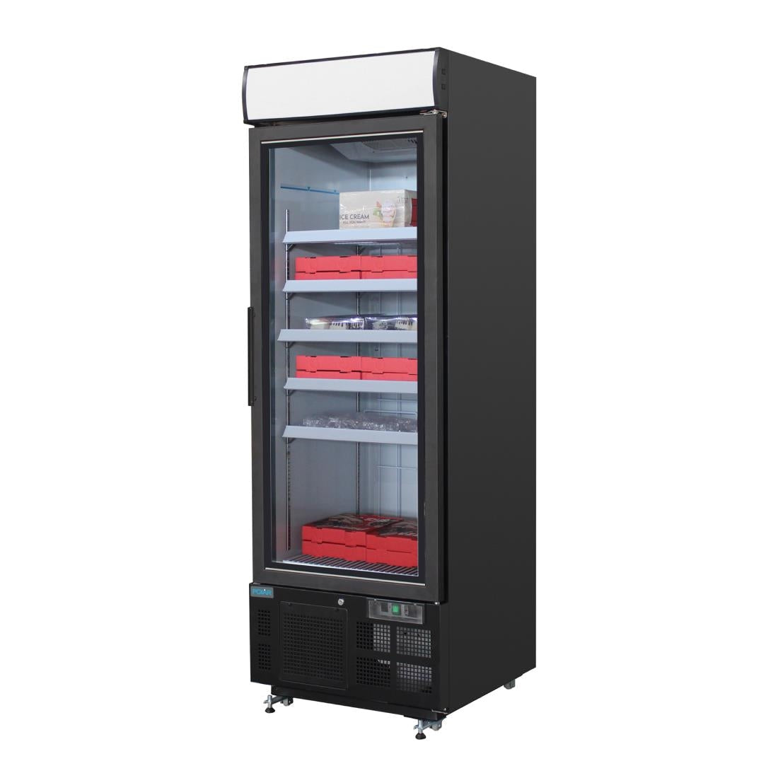 Polar G-Series Upright Display Freezer 412Ltr Black - GH428-A