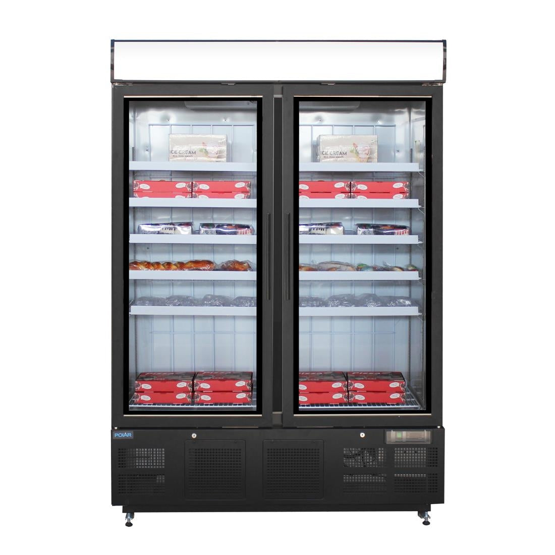 Polar G-Series Upright Display Freezer 920Ltr Black - GH429-A
