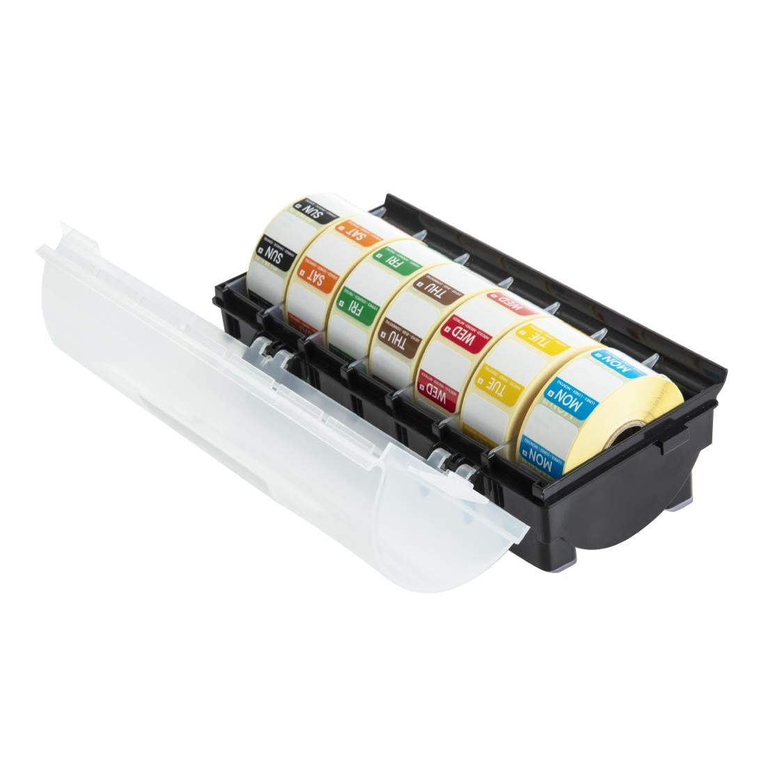 Vogue Removable Colour Coded Food Labels with 1" Dispenser - GH473