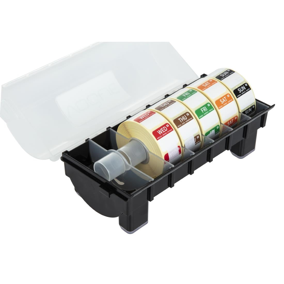 Vogue Removable Colour Coded Food Labels with 1" Dispenser - GH473