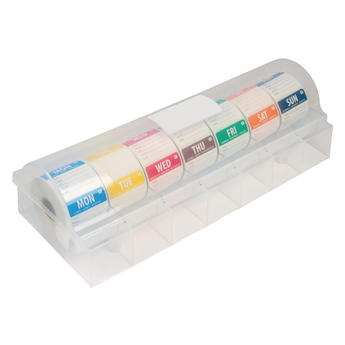 Vogue Dissolvable Colour Coded Food Labels with 2" Dispenser - GH475