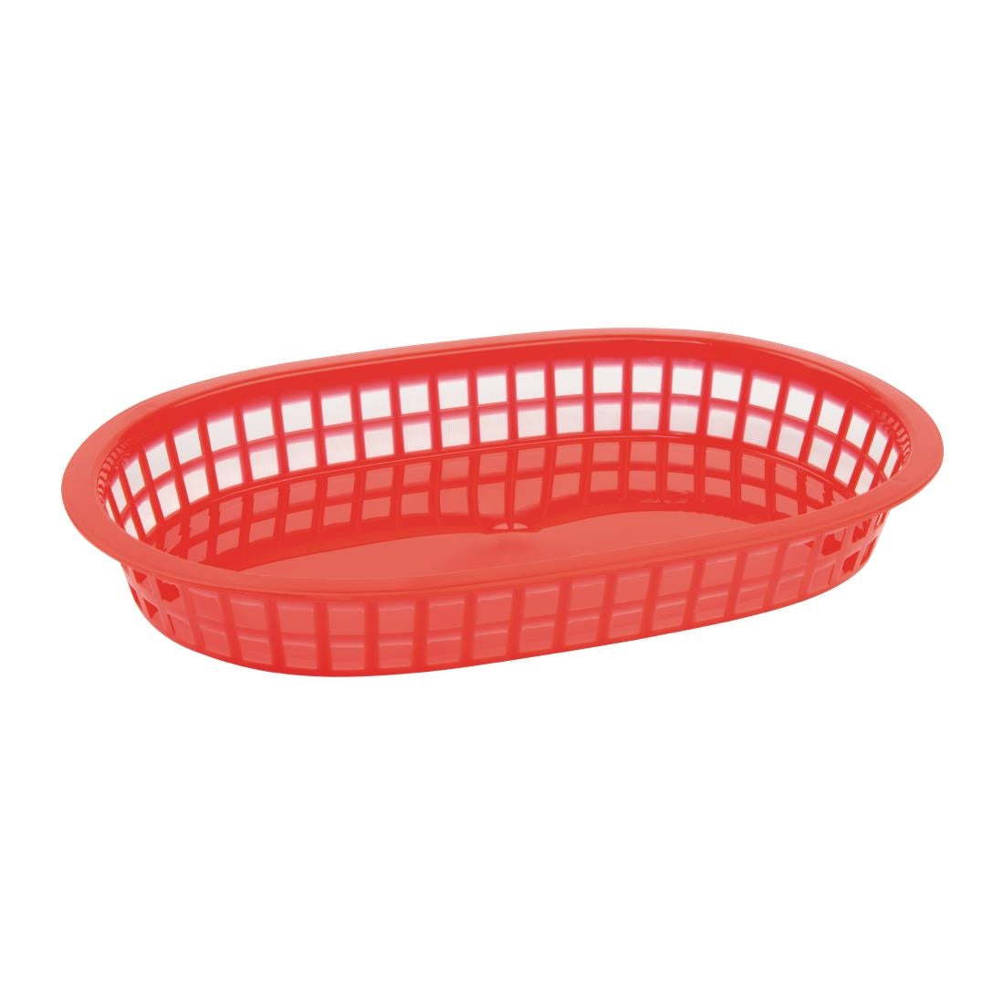 Olympia Oval Polypropylene Food Basket Red (6 Pack) - GH967