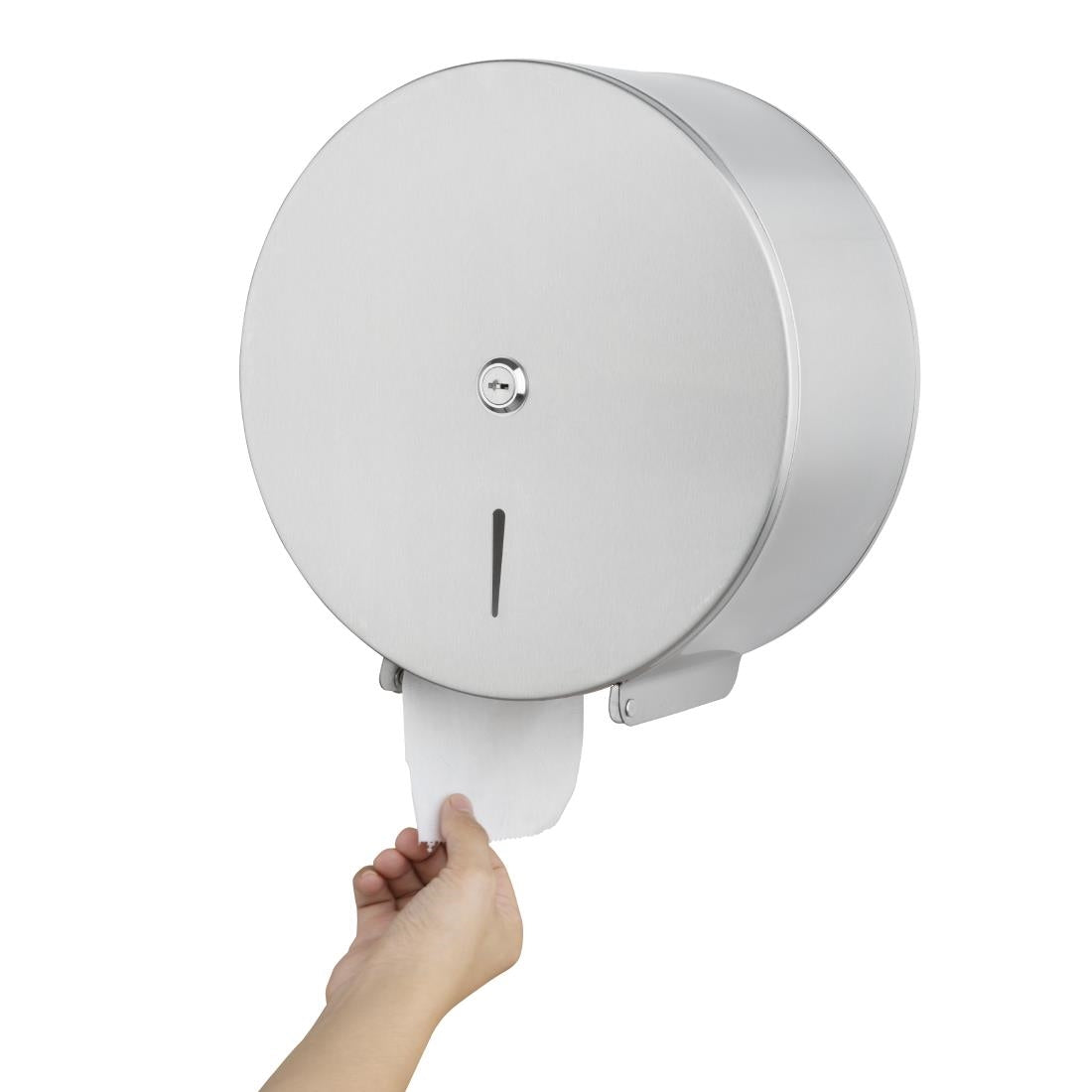 Jantex Stainless Steel Jumbo Roll Tissue Dispenser - GJ031