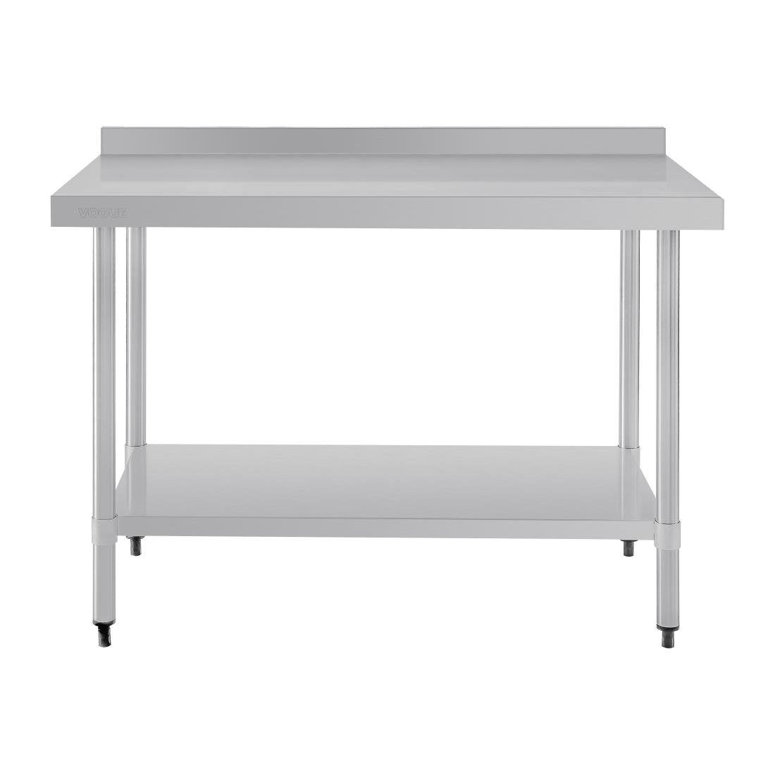 Vogue Stainless Steel Table with Splashback 1200mm - GJ507