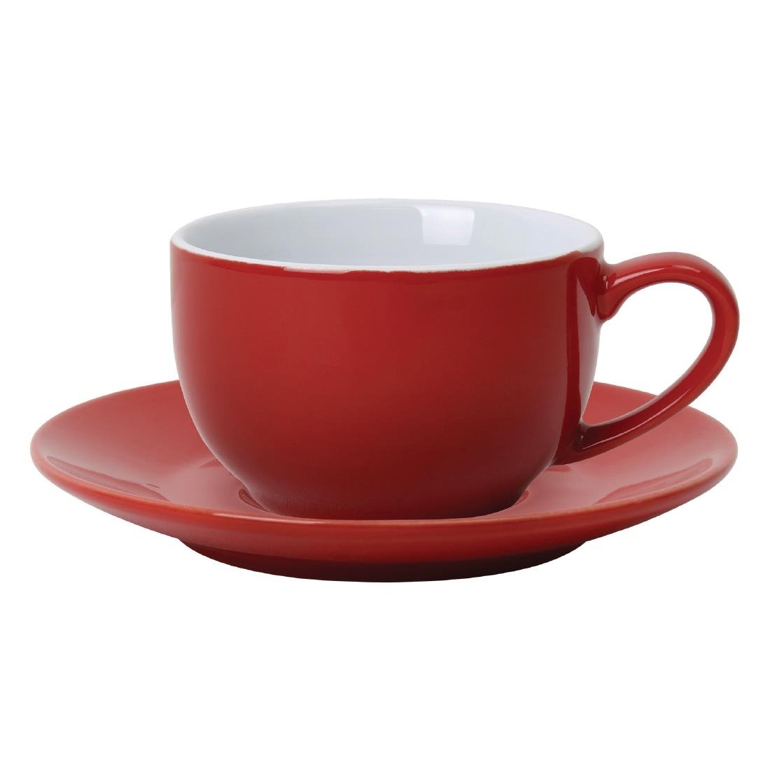 Olympia Cafe Saucer Red (Fits GK073 & GK076) - 158mm (Box 12) - GL047