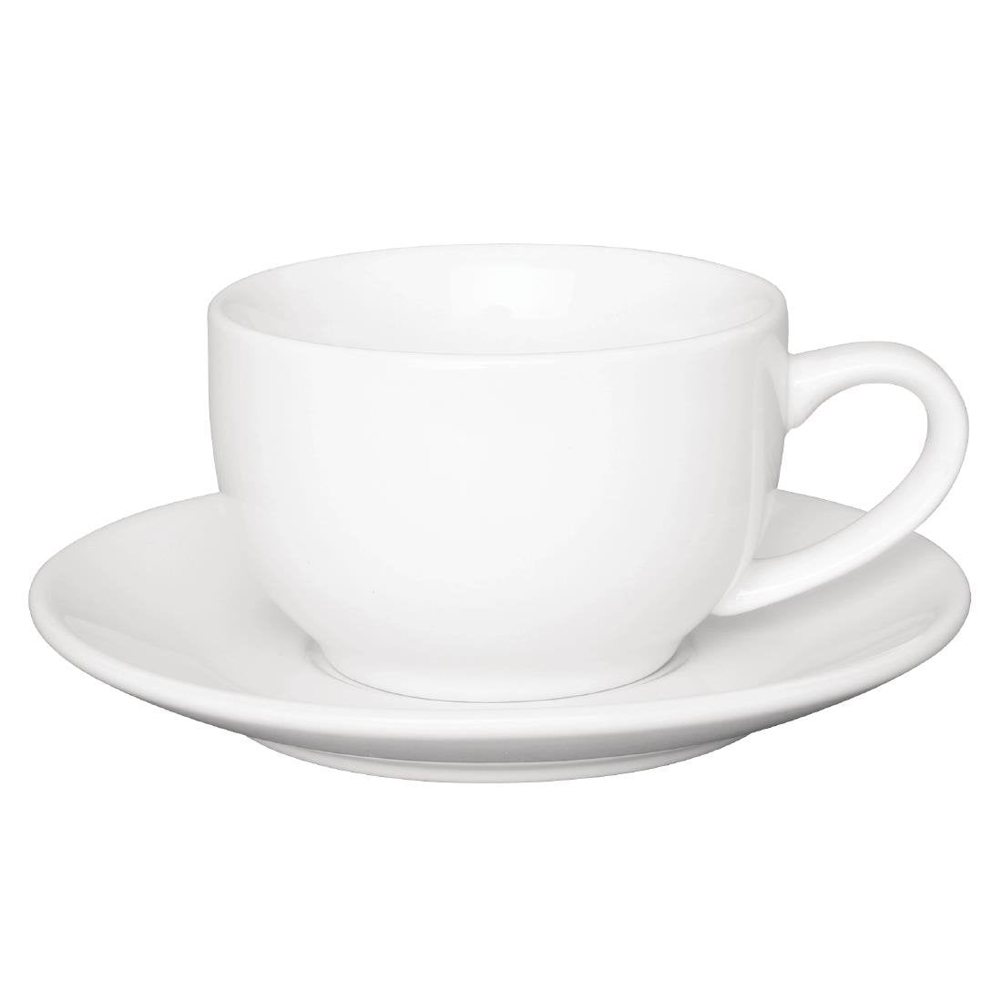 Olympia Cafe Saucer White (Fits CB468 and CE537 Pack) - 158mm (12 Pack) - GL048