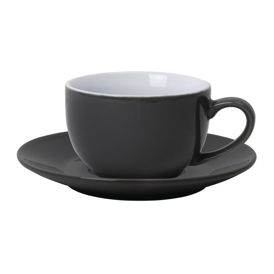 Olympia Cafe Saucer Charcoal (Fits GK075 & GK078) - 158mm (Box 12) - GL049