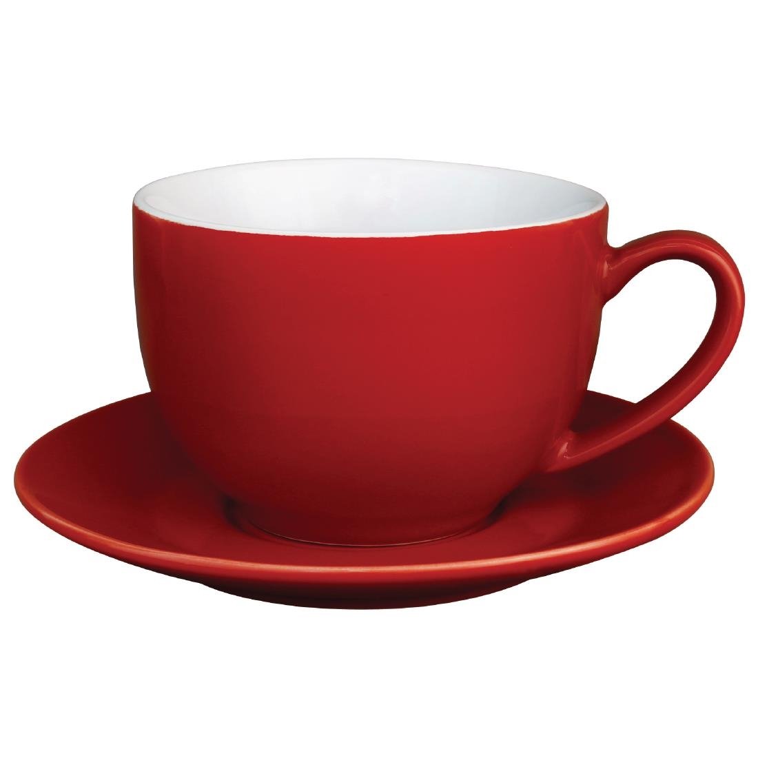 Olympia Cafe Saucer Red (Fits GK073 & GK076) - 158mm (Box 12) - GL047