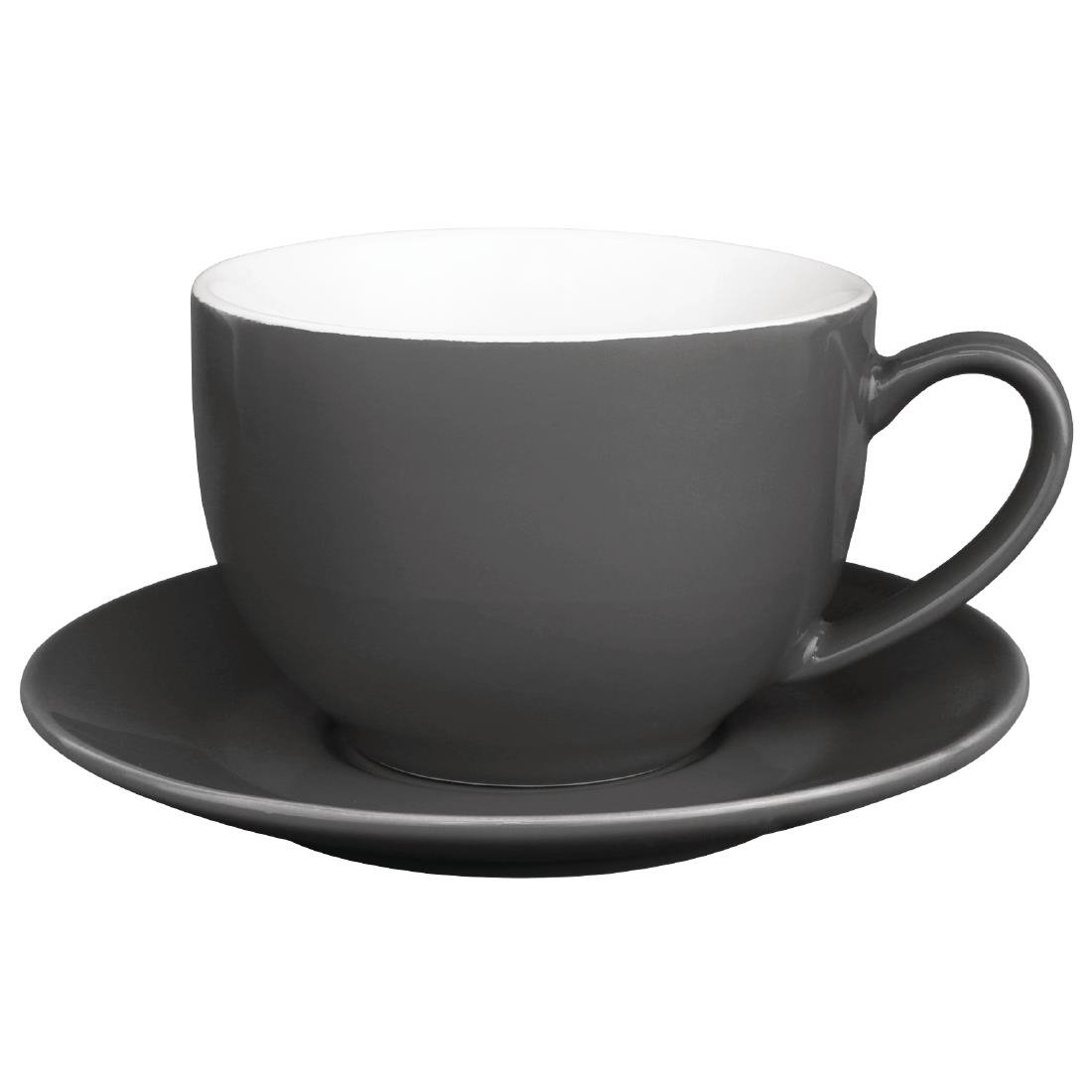 Olympia Cafe Saucer Charcoal (Fits GK075 & GK078) - 158mm (Box 12) - GL049