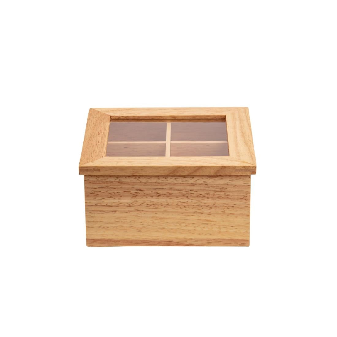 Olympia Mini Hevea Wood Tea Box with Lid - GL089