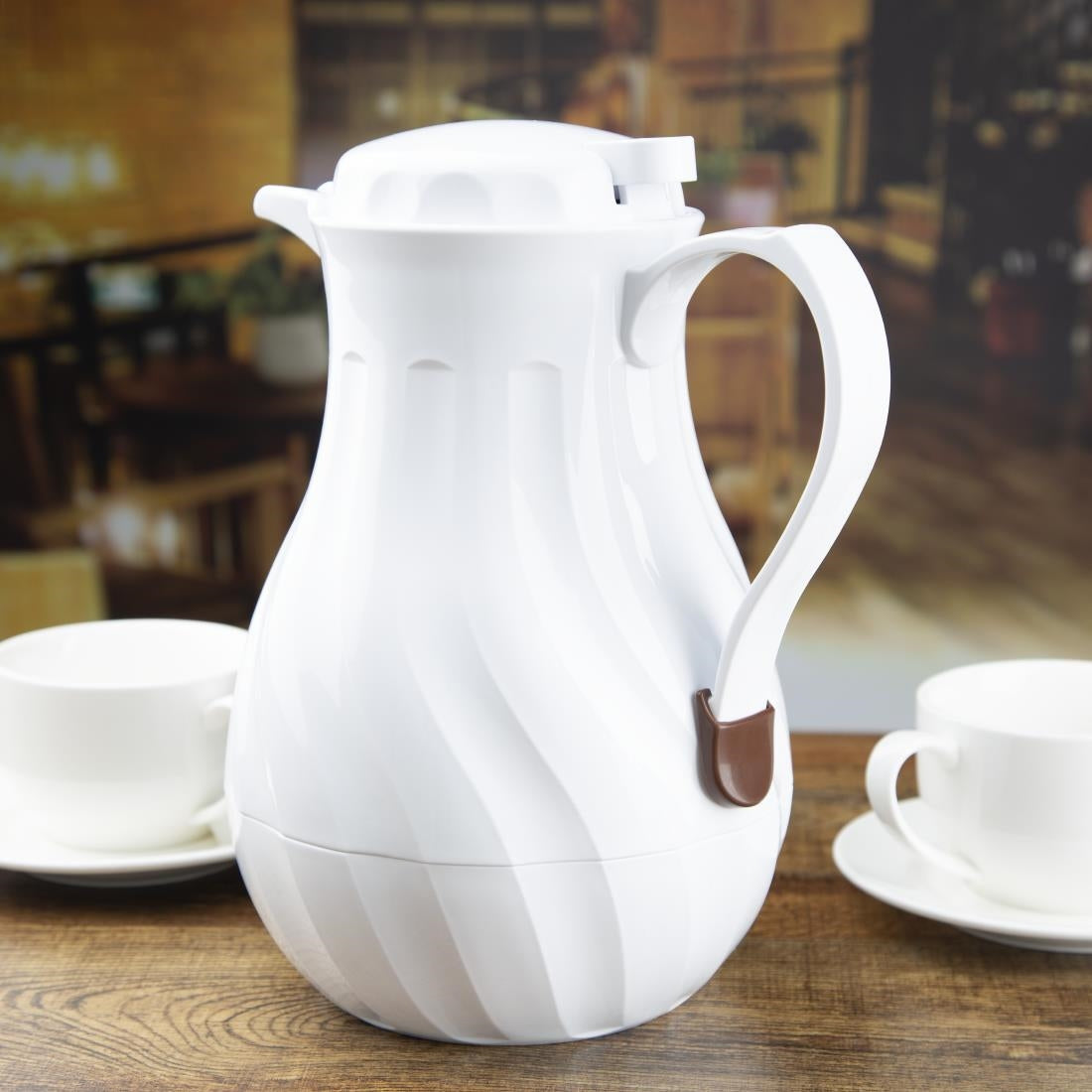 Olympia Insulated Swirl Jug White 2Ltr - GL971