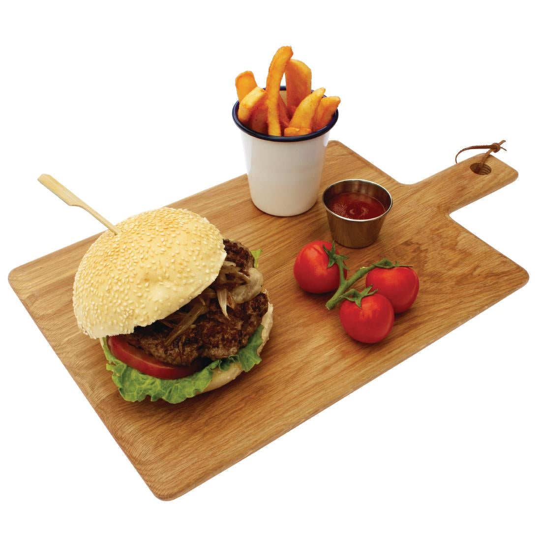 Olympia Oak Handled Wooden Board Large - GM261