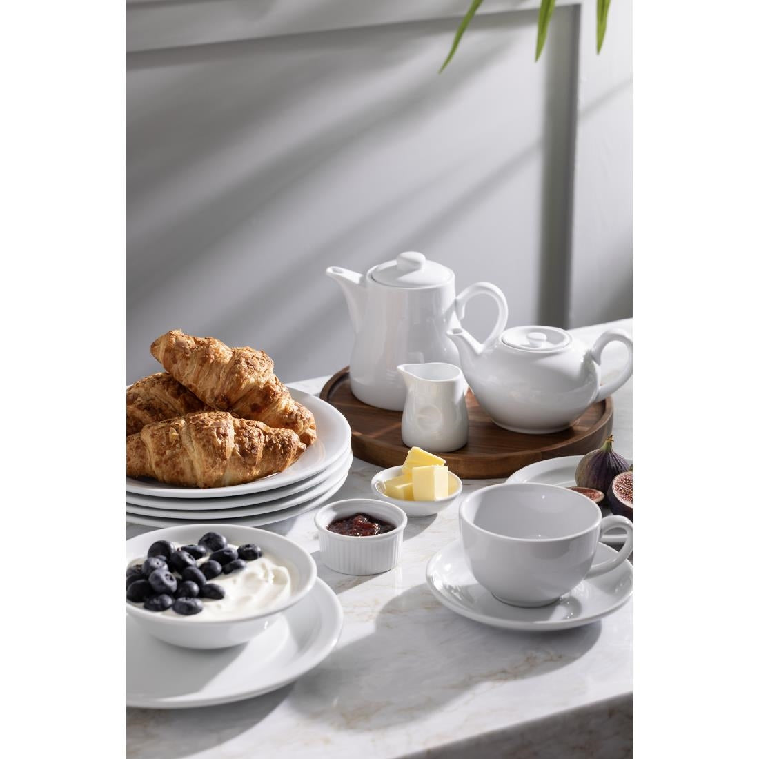 Olympia Whiteware Teapots 426ml (4 Pack) - CB473