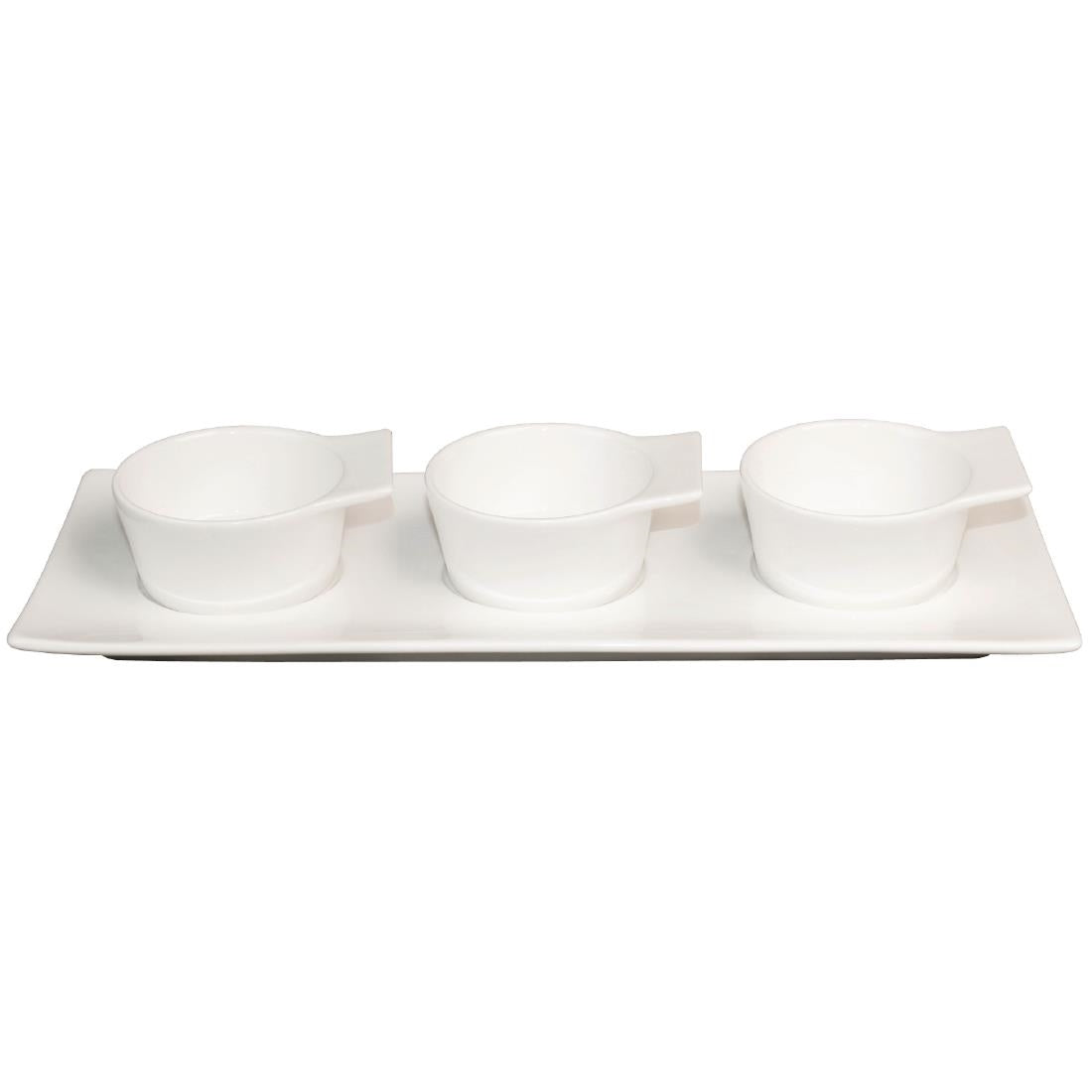 Olympia Lumina Winged Ramekin Dish White 70mm (6 Pack) - GM467