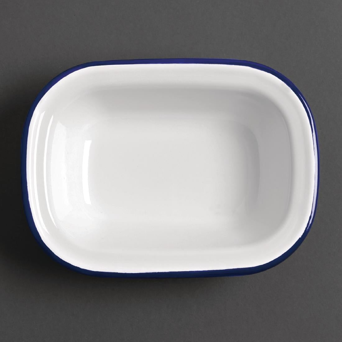 Olympia Enamel Pie Dish Rectangular 180x135mm - GM511